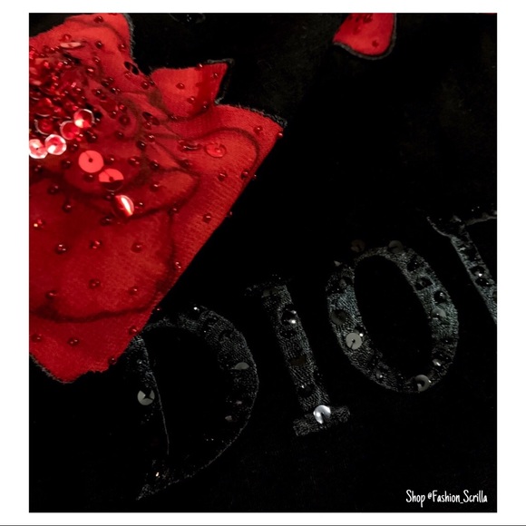 Vintage Christian Dior Black and Red J’adore Dior Shirt - Picture 6 of 14